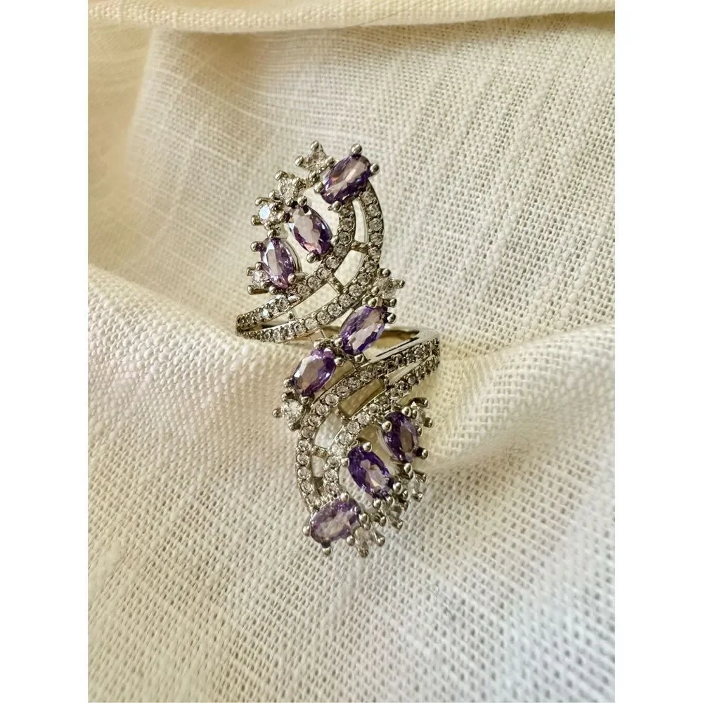 Light purple cubic zirconia cocktail